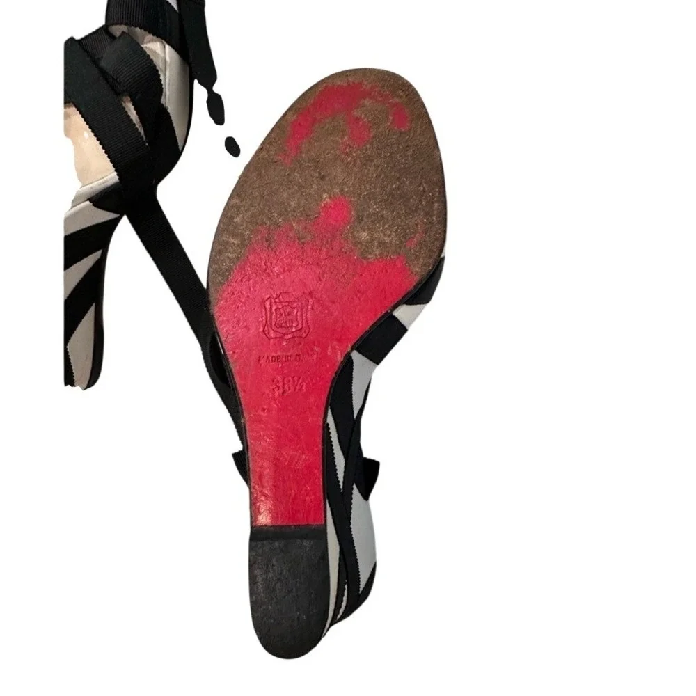 Christian Louboutin‎ Black Ribbon Sandals 38.5eu 8.5